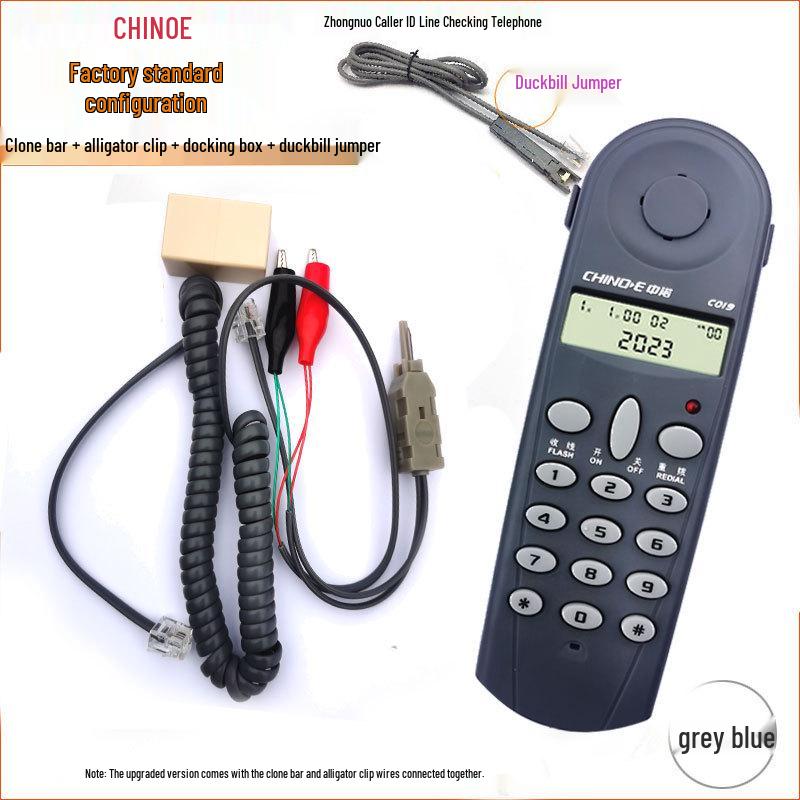 Portable Chino C019 Cable Tester with Three External Line Plugs: Telecom, Netcom, Tietong.