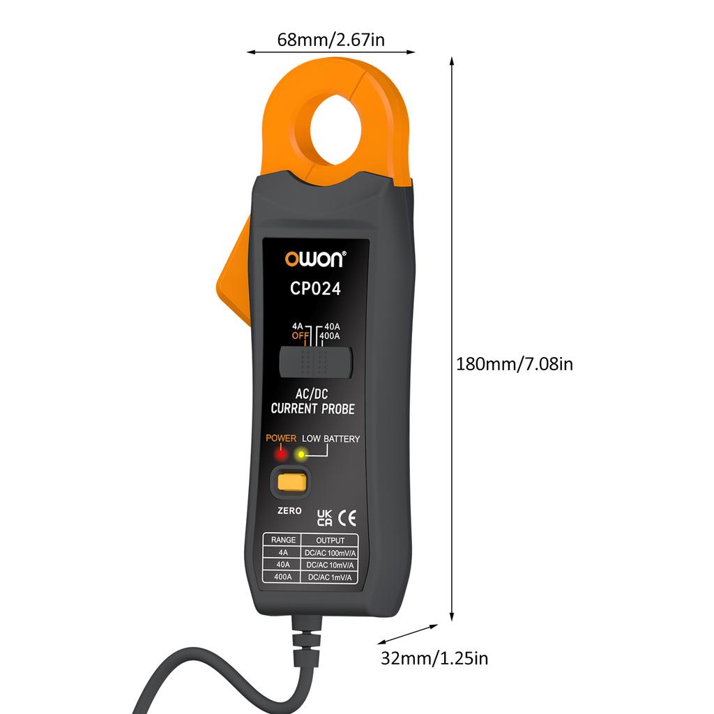 OWON CP024 4A-400A Пробник Комплект пробников для осциллографа Осциллограф Зонд для осциллографа