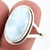 Natural Republic Larimar Gemstone Handmade 925 Sterling Silver Ring S.9.5" V7i23