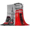 London Telephone Booth Coral Fleece Blanket Winter Sheet Bedspread Sofa Bed Throw Light Thin Soft Warm Flannel Throw Blankets