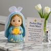 Pocket Hug Virgin Pocket Hug from Jesus or Mary Mini Mary Figurine with Card Emotional Support Pocket Hug Token Keepsake for Friends Family Thank You