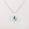 Blue Apatite Gemstone Zircon Pendant 925 Sterling Silver Jewelry Women Necklace CZP-7-2