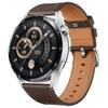 For Huawei Watch GT 4 46mm/Watch 4/Watch 4 Pro Strap 22mm Genuine Cow Leather Stitching Lines Watch Band