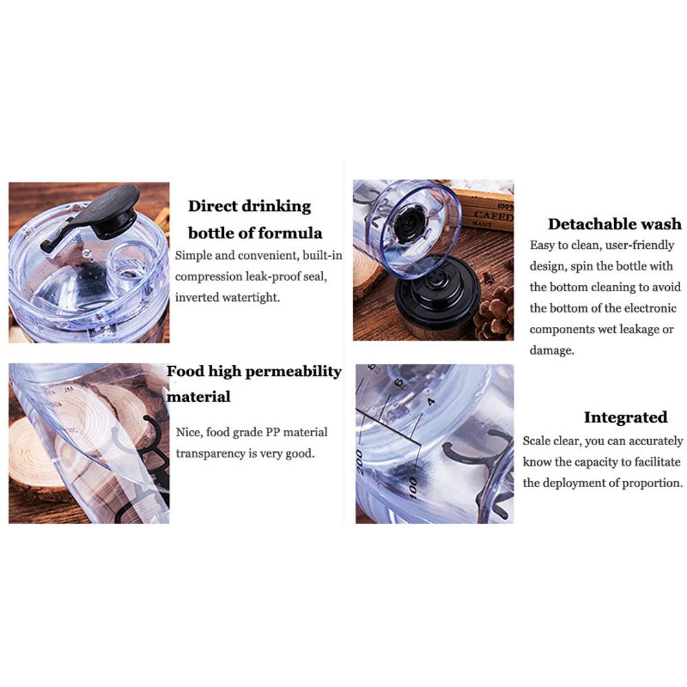 Электрический шейкер для протеина, USB перезаряжаемая чашка для смешивания, спортивная бутылка без бисфенола А для домашнего офиса