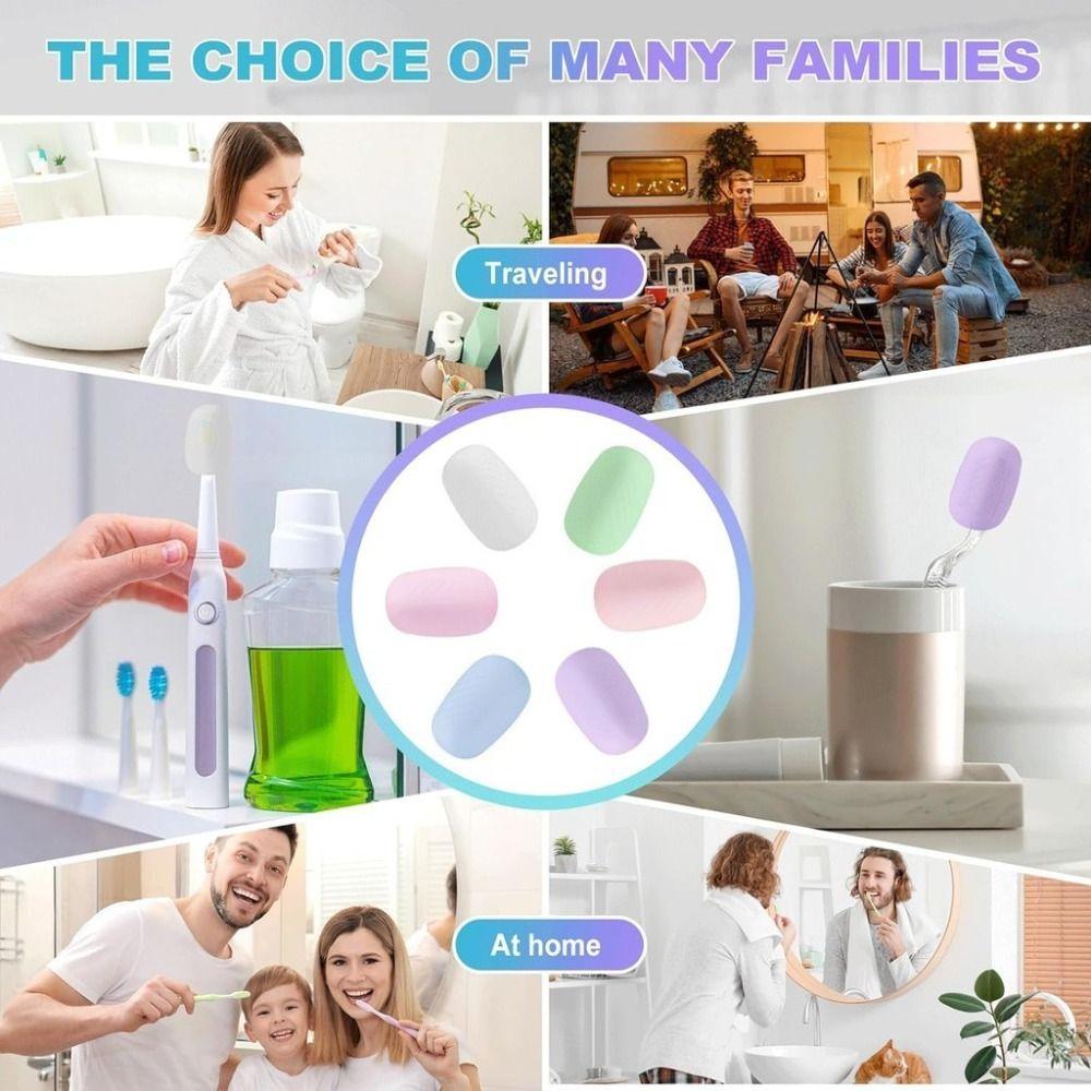 Silicone Toothbrush Cover Reusable Toothbrush Box Durable Toothbrush Storage Clip