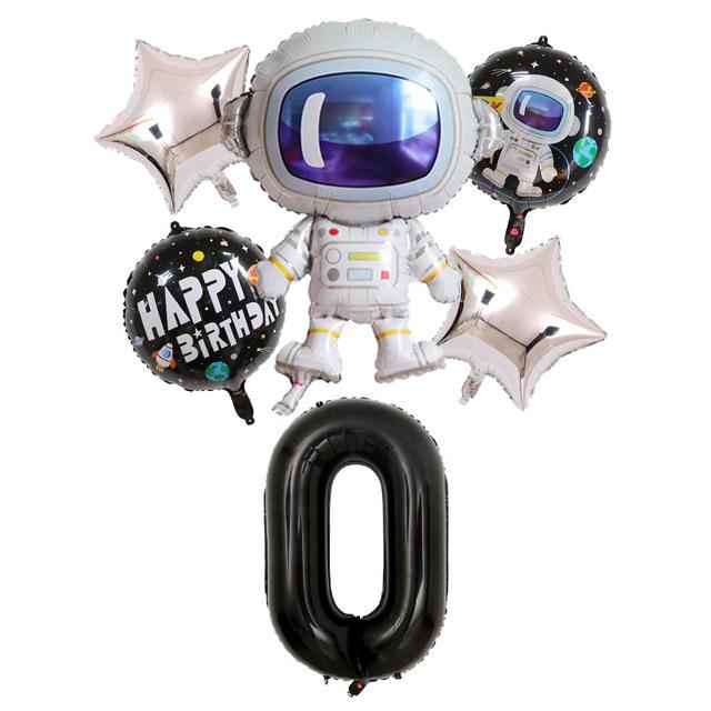 32-дюймовый воздушный шар в космическом пространстве для вечеринки с астронавтом, воздушные шары из фольги-ракеты, тематическая вечеринка для мальчиков и детей, декор для дня рождения, гелиевые шары