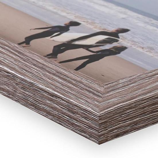 Настенная фоторамка 6/7 дюймов, деревенская, из массива дерева, вертикальная рамка для коллажа