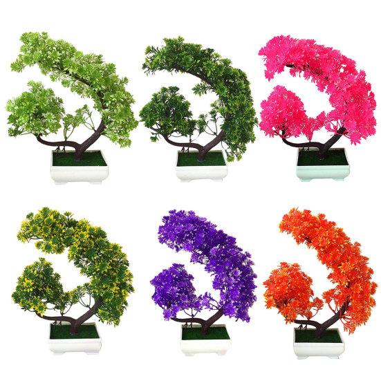 Artificial Flower Pine Plant Bonsai Garden DIY Holiday Party Home Desktop Decor