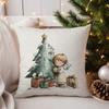 Домашний Декор Рождественский Ангел и Елка Декоративная Подушка Выкройка Наволочка Подходит для Дивана Спальни Автомобиля Наволочка