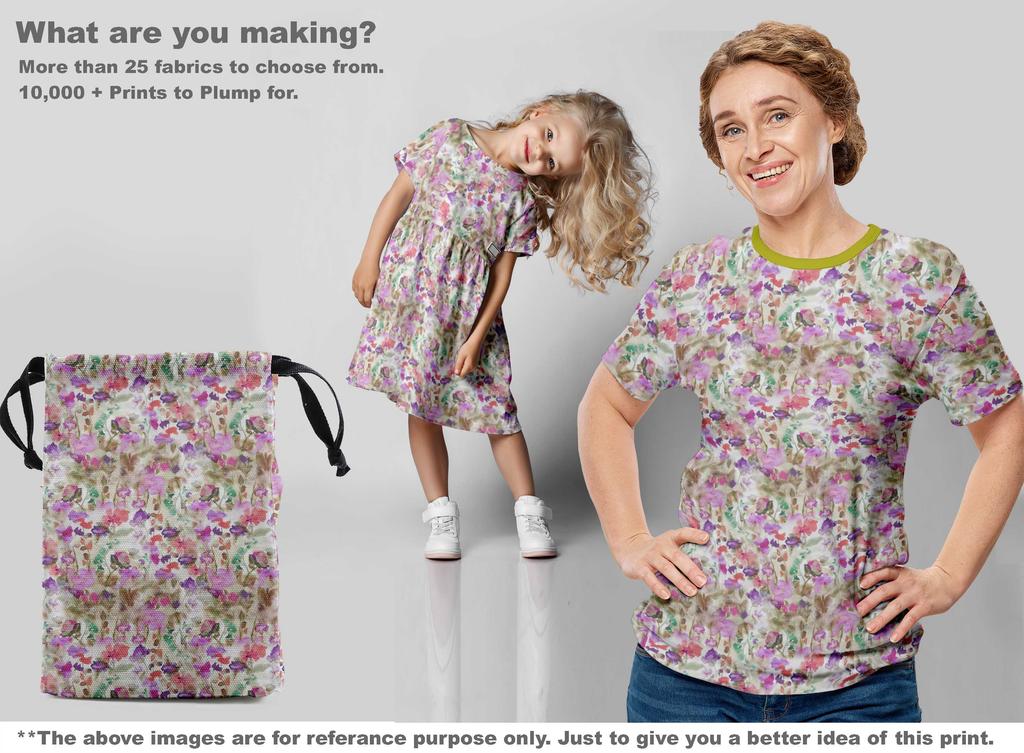 oneOone Ткань Cotton Flex Lime Green с акварельными цветами для поделок, декоративная ткань с принтом по ярдам, 40 дюймов