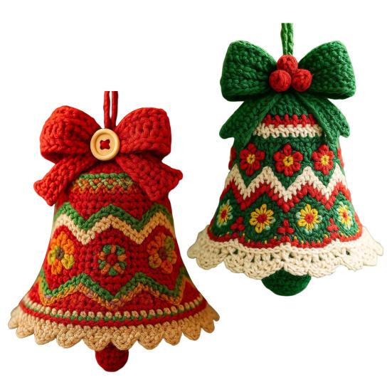 Набор для вязания крючком Рождественский колокольчик Ручной вязки Санта Клаус Колокольчик Рождество