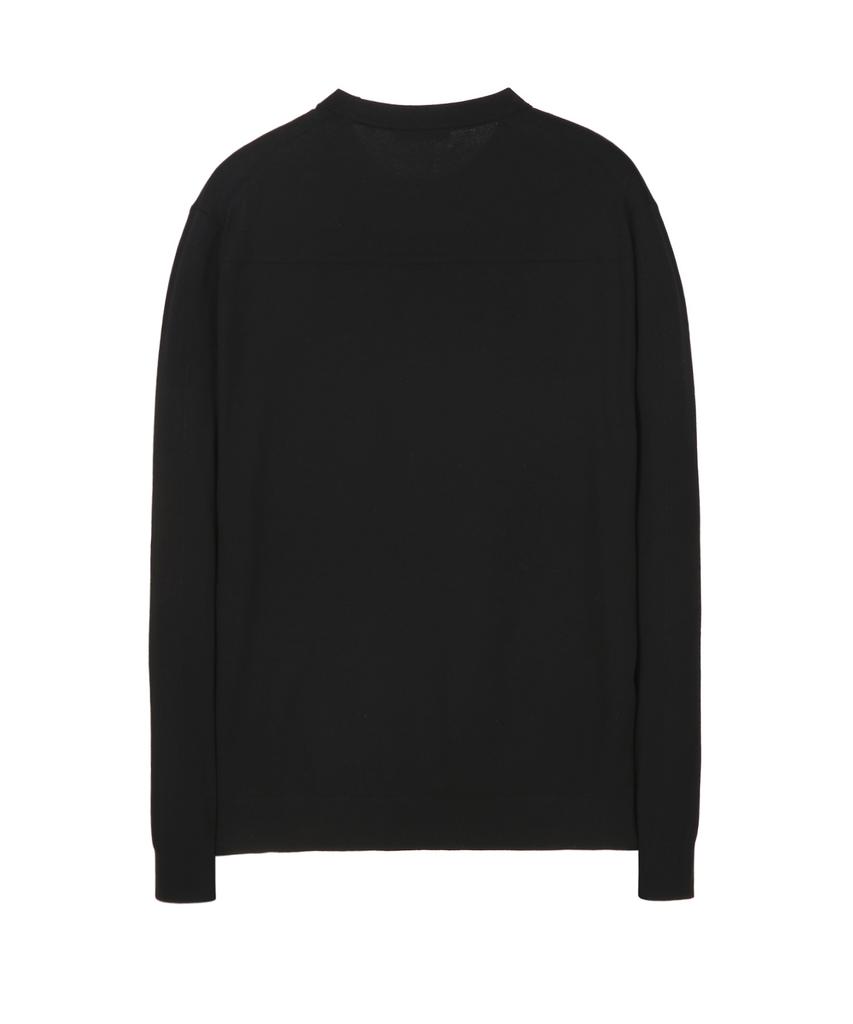 JILLSTUART NEWYORK MEN Silky Touch Crew Neck Basic Knit - Black (Jnsw6C102Bk)