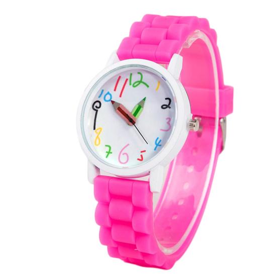Дети с героями мультфильмов, круглый циферблат, силиконовый ремешок, аналоговые кварцевые наручные часы, подарок