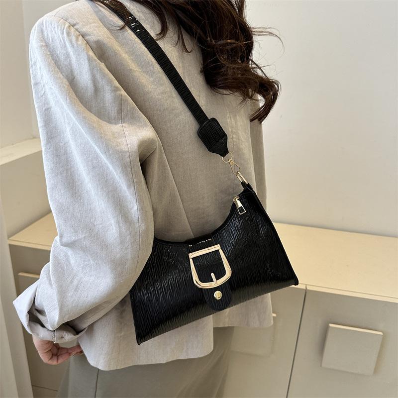 Высококачественная нишевая дизайнерская сумка женская 2024 новая универсальная модная сумка через плечо подмышкой популярная сумка-багет