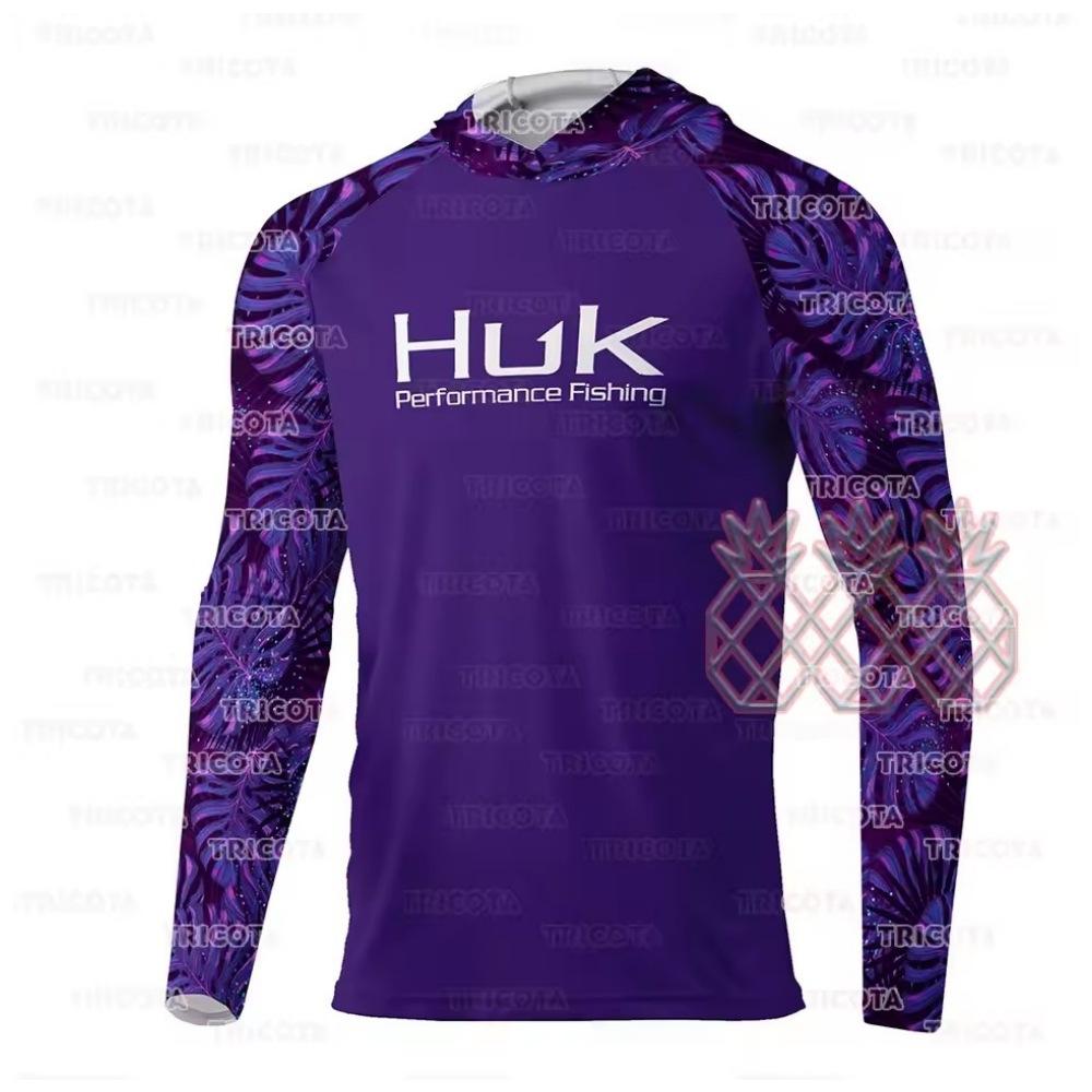 Рыболовный костюм HUK Рубашка Мужская Дышащая Защита от УФ с Капюшоном Рыболовный Костюм Летний С Длинным Рукавом Рыболовный Костюм
