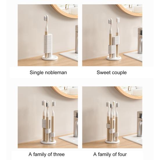 Подставка для зубных щеток, держатель для кистей для макияжа с противоскользящим основанием, вращающаяся на 360 градусов, подставка для хранения зубных щеток в ванной комнате.