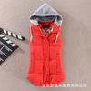 Casual hooded cotton vest women, removable sweater hat cotton vest, basic versatile women's clothing vest, one generation