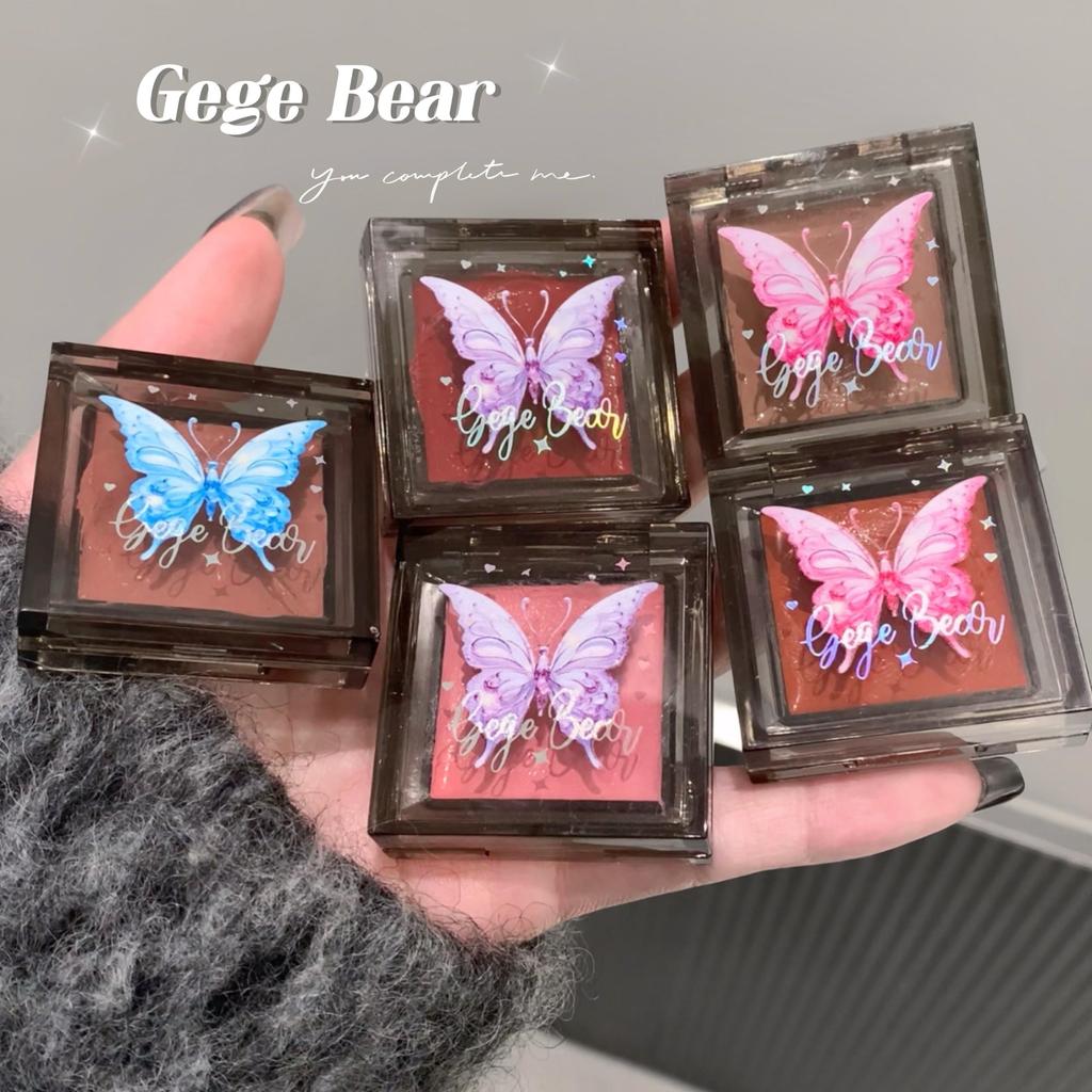 GEGE BEAR Butterfly Blush Cream Silky Texture Long-lasting And Natural New Multi-purpose Eyeshadow And Lipstick