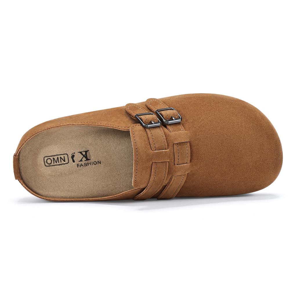 Модные летние замшевые сабо-сандалии Crestar для женщин, уличные классические нескользящие пляжные картофельные туфли, женские новые удобные мягкие стельки, плоские мюли