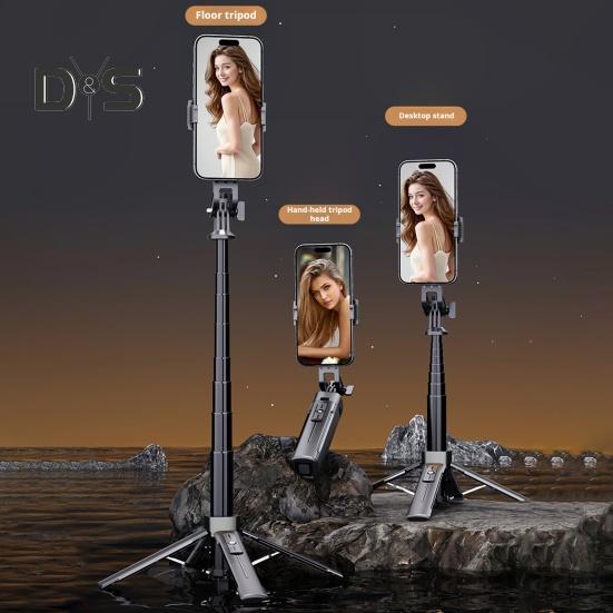 Штатив для телефона, селфи-палка с заполняющей подсветкой, регулируемая длина, вращение на 360 градусов, портативный универсальный штатив для сотового телефона с беспроводным пультом дистанционного управления