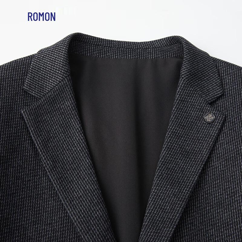 ROMON Мужской полосатый блейзер из смесовой шерсти с эластаном, в стиле business casual