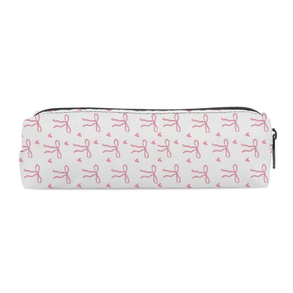 Portable Bowknot Pen Bag Zipper Closure Pencil Pouch New Pencil Case School Supplies