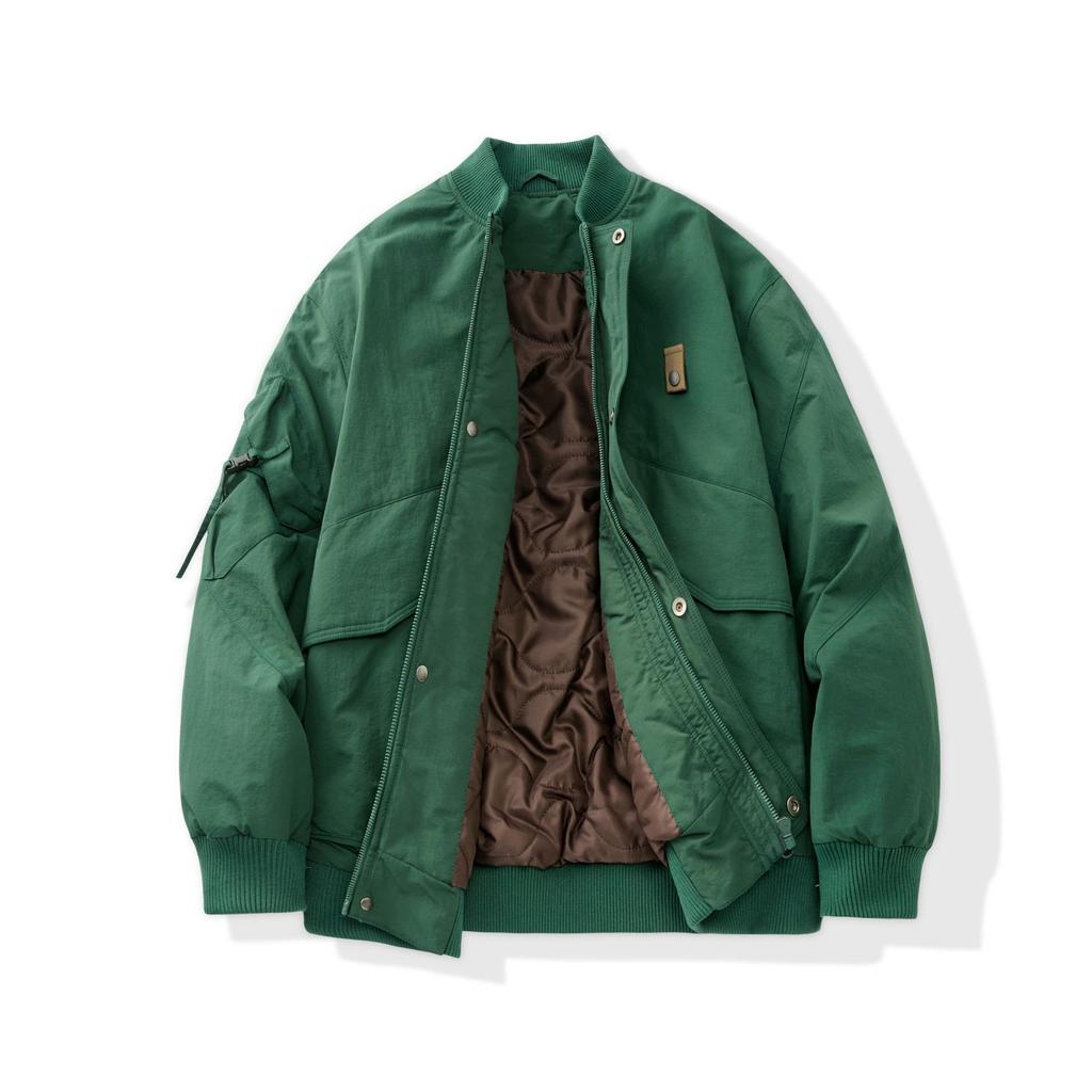 Куртка-бомбер мужская свободная большого размера повседневная мужская одежда модный бренд американская бейсбольная куртка с воротником