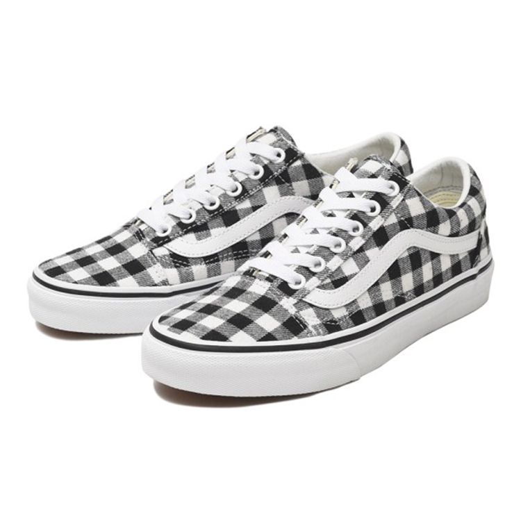 Vans Old Skool Gingham Retro Casual Low Top Canvas Shoes Men Sneakers Black White VN0A38G1SIX
