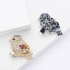 Exquisite Retro Alloy Rhinestone Sparrow Brooch Creative Versatile Women'S Suit Coat Corsage Jewelry Pin