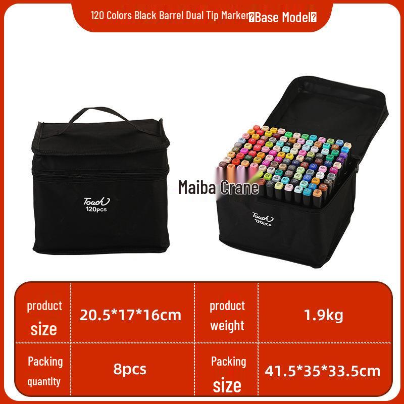 Genuine TOUCH Dual-Tip Oil-Based Marker Set, 48 Colors - Art Drawing Tools & Colored Pencils