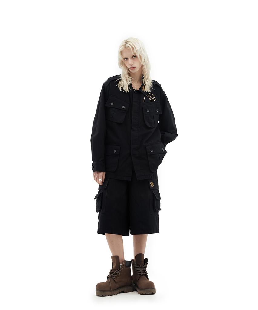 Defgarments Хлопковая полевая куртка [Черная]