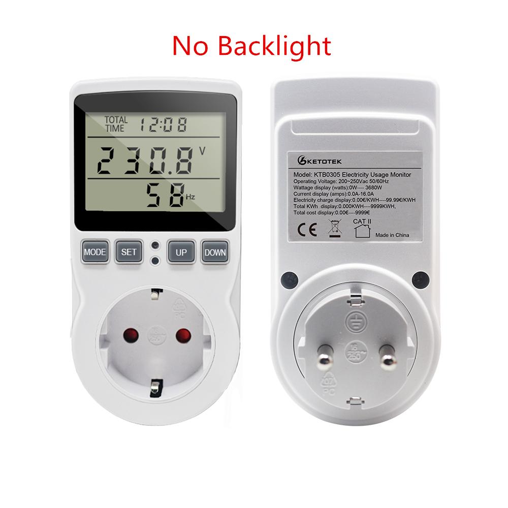Цифровой вольт-ваттметр напряжения, измеритель мощности, розетка, анализатор мощности, кВтч, измерительная розетка, счетчик энергии, вилка европейского стандарта