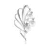 Fashionable Flower Pearl Brooch, Women's Retro Alloy Diamond-encrusted Brooch, Clothing and Accessories
