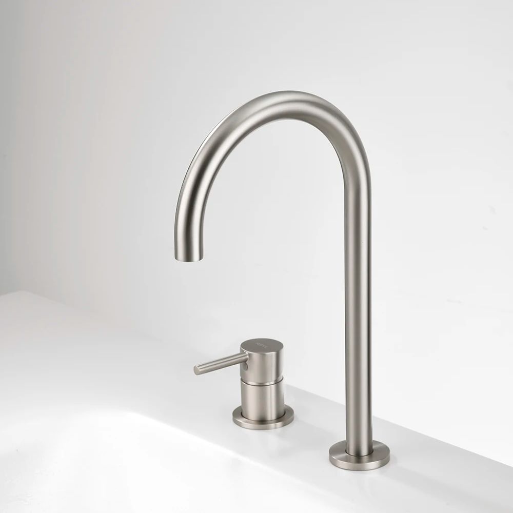 Никель/Серый Латунь Отдельный Смеситель для Раковины в Ванную Комнату Двух отверстий Однорычажный Горячий и Холодный Смеситель для Умывальника для Дома