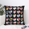 Eurovision Song Contest Flags Hearts Esc Ebu Eurofans Pillow Case Music Cushion Covers Decor Pillowcase For Car 45X45Cm