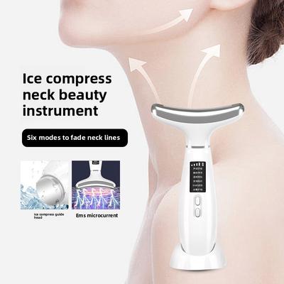 Электрический прибор для красоты шеи, 6 режимов, 4 передачи, ледяной компресс с базовым массажером, инструмент для подтягивания и затягивания шеи