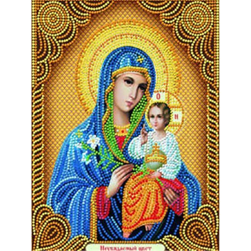 DIY Religion 5D Diamond Painting Full Round Drill Portrait Diamond Embroidery Cross Stitch Mosaic Kits Resin Wall Art Home Decor