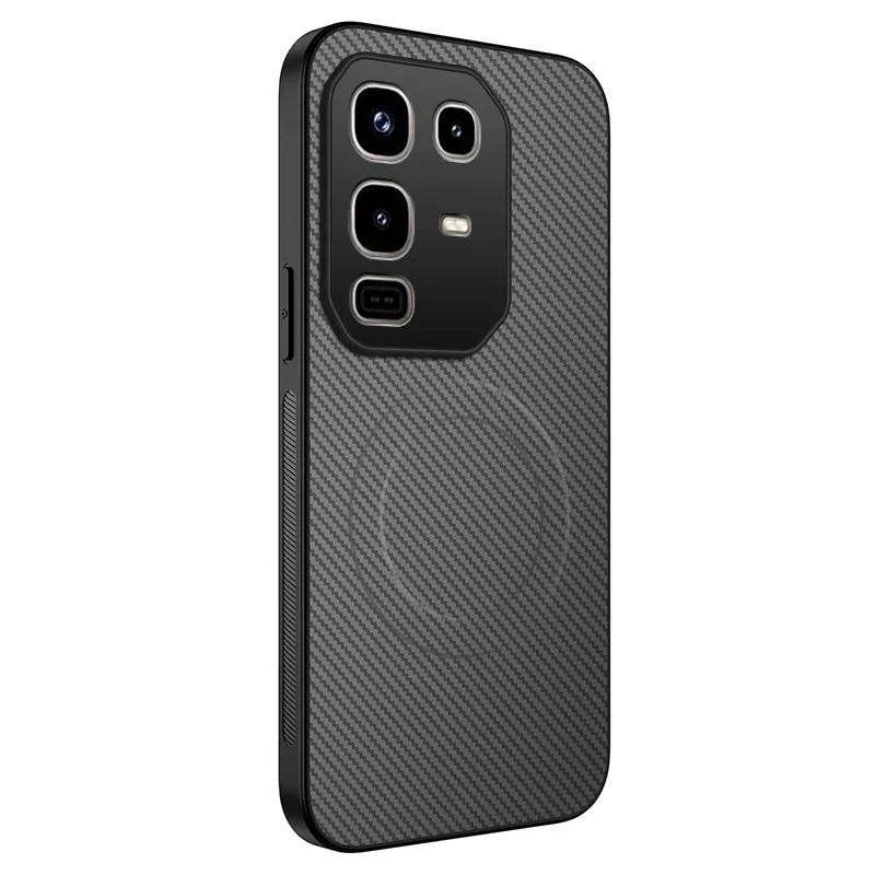 Силиконовый чехол для телефона с узором из углеродного волокна для Infinix 50S Note 50 Pro Plus 50X 5G 4G, мягкий чехол с магнитной беспроводной зарядкой