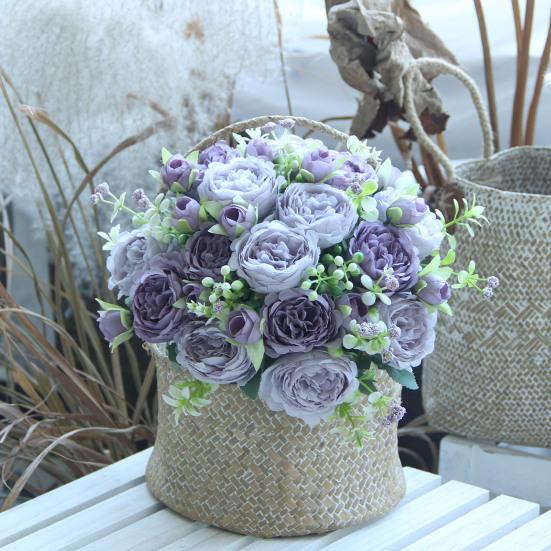 Искусственный цветок пиона 5 вилок реалистичный искусственный шелковый цветок для дома, офиса, свадьбы, вечеринки, помещения, улицы, искусственный цветок, цветущие растения, украшение