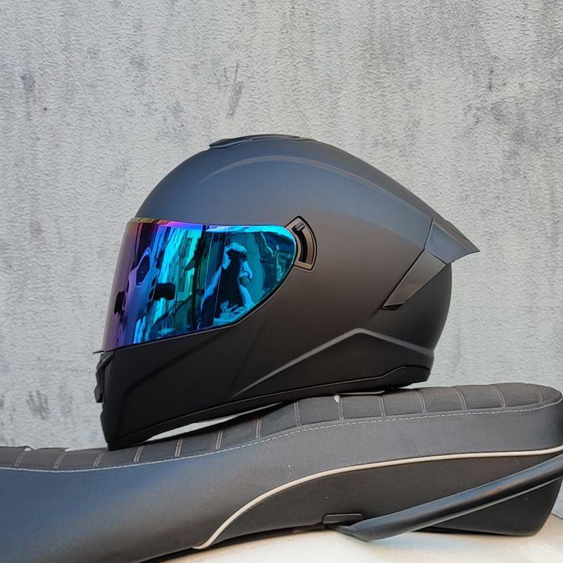 Мотоциклетный шлем для мужчин и женщин, спортивный автомобильный шлем с двойными линзами, новый национальный стандарт, четыре сезона, персонализированный Bluetooth