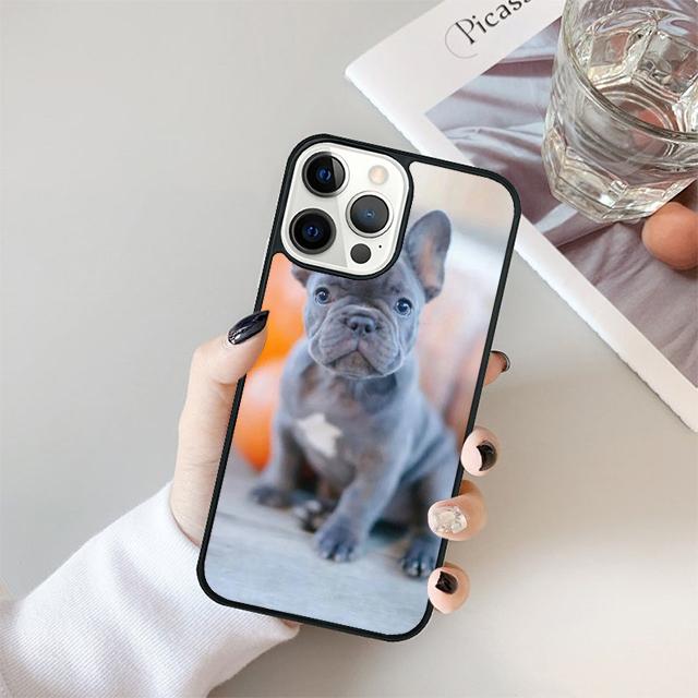 Cute Puppy French Bulldog dog Phone Case Cover For iPhone 17 Air 15 16 Pro Max 14 13 12 11 Pro Max Plus Coque