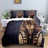 Ancient Egypt Pharaoh King Queen Duvet Cover African Egyptian Style Bedding Set For Teens Adults Black Tribe Ethnic Quilt Cover