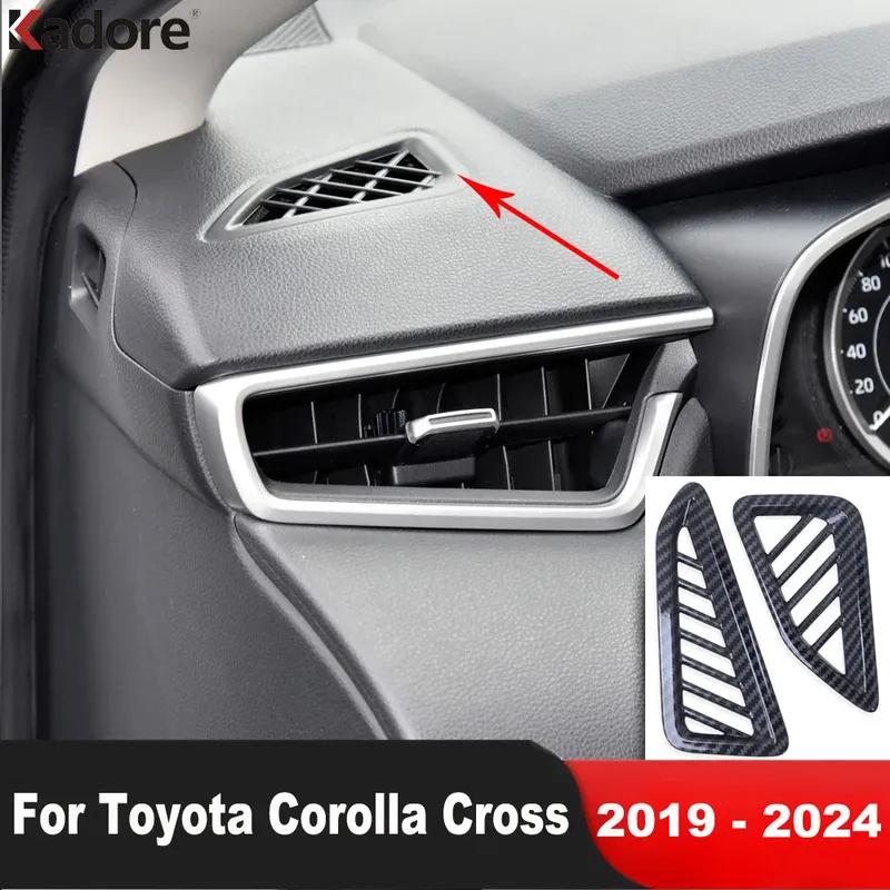 Car Front Upper Air Condition Vent Outlet Cover Trim For Toyota Corolla Cross - 2024 Carbon Fiber Interior Accessories