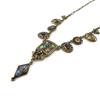 Les Trésors De Lily [E5700] - 'Phedre' Turquoise Brown Designer Necklace
