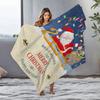 Cozy Christmas Blanket Flannel Throw Soft Warm Festive Holiday Home Decor Gift Best Wishes Merry Christmas New Year