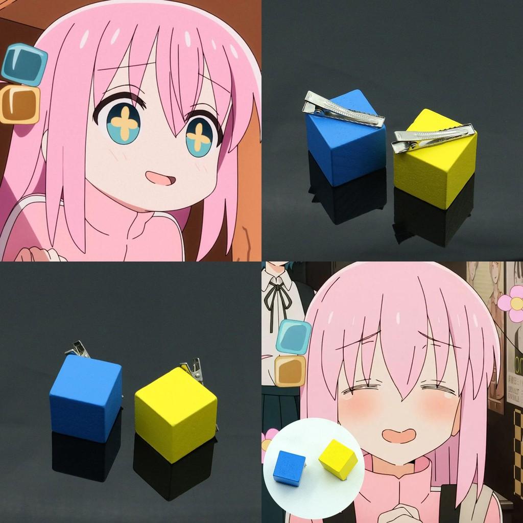 Bocchi The Rock Гото Хитори Косплей Заколка для волос Квадратная Деревянная Головной убор Аниме Подарок