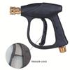 The High-pressure Water Gun Set Is Made of Aluminum and Is Used To Clean Car Washes and Gardens. 1/4 Inch M22-14 Hose Connection