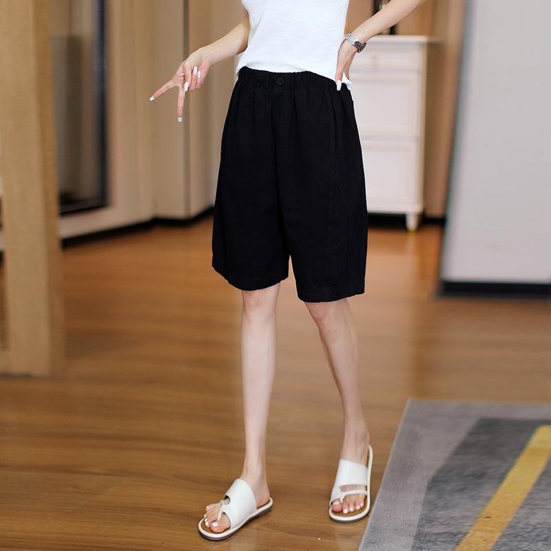 Fashion high-waisted loose sports straight-leg pants women's 1116 new summer thin versatile casual wide-leg bud shorts