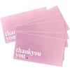 50pcs Elegant Small Business Pink Thank You Cards, Appreciation Greeting Cards for Clients, Employees, Customers