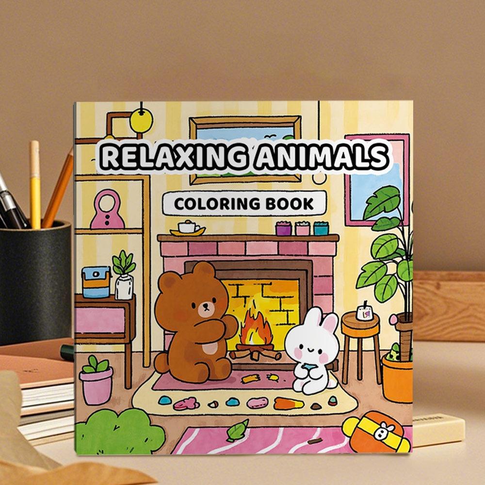 Stress Relief Graffiti Painting Book Cartoon Paperback Montessori Drawing Toy for Adults And Teens